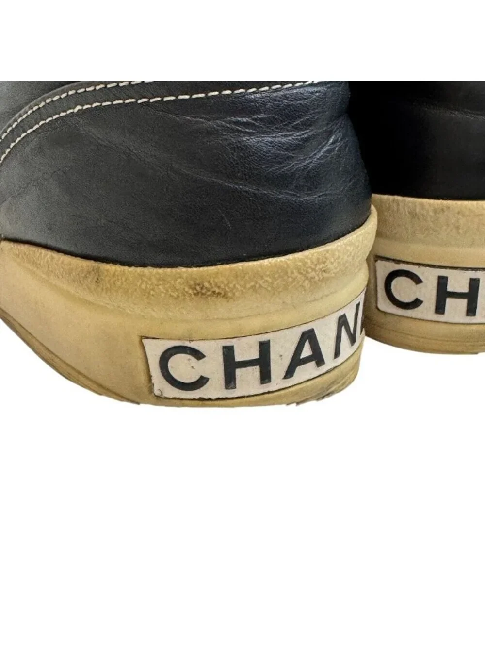 Chanel CC Logo Stitch Sneakers